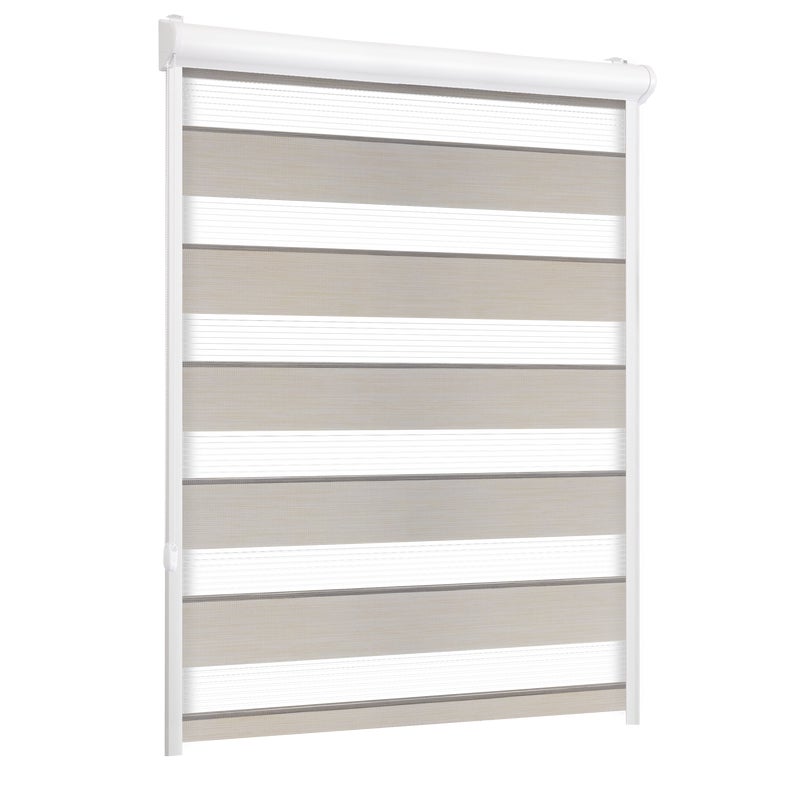 Roleta w kasecie dzień noc Naturale beżowa 90 x 150 cm lewa