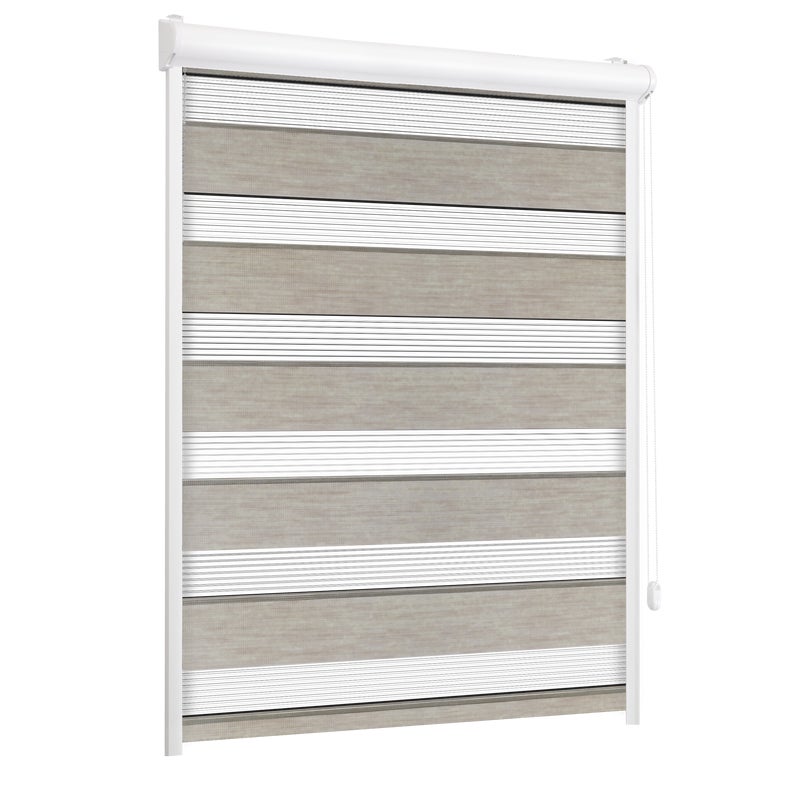 Roleta w kasecie dzień noc Naturale granit 63 x 220 cm prawa