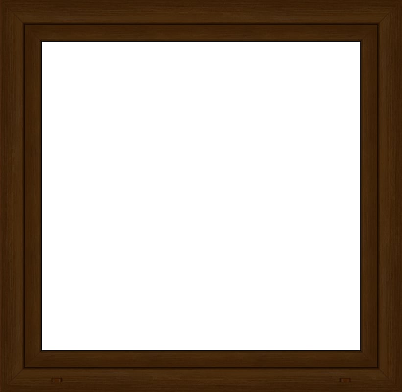 Okno PCV 2-szybowe fasadowe O17 orzechowe 1165x1135 otwierane do wewnątrz lewe