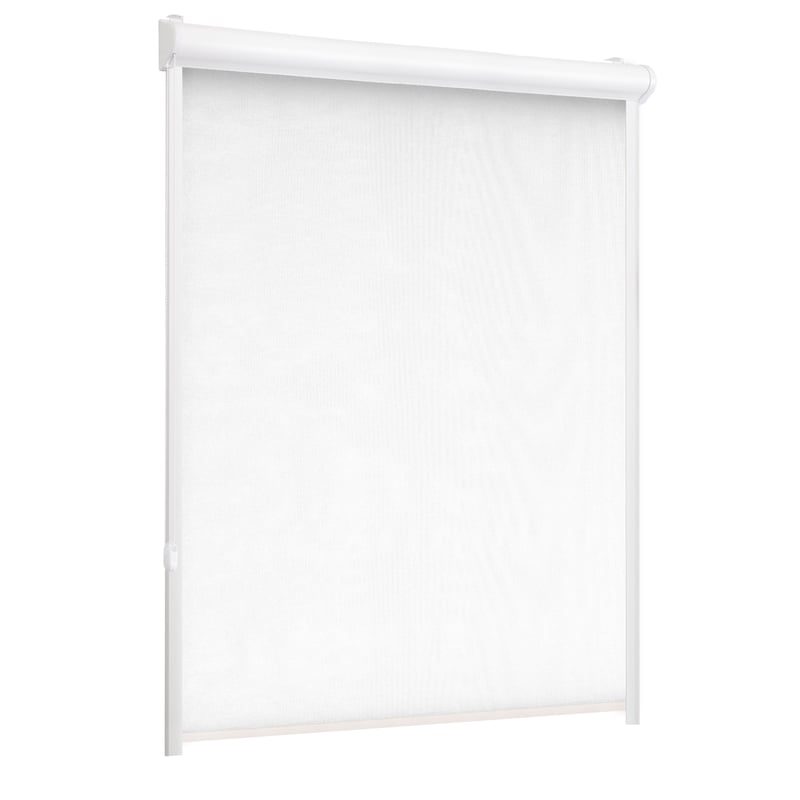 Roleta w kasecie zaciemniająca Silver biała 112.5 x 220 cm lewa