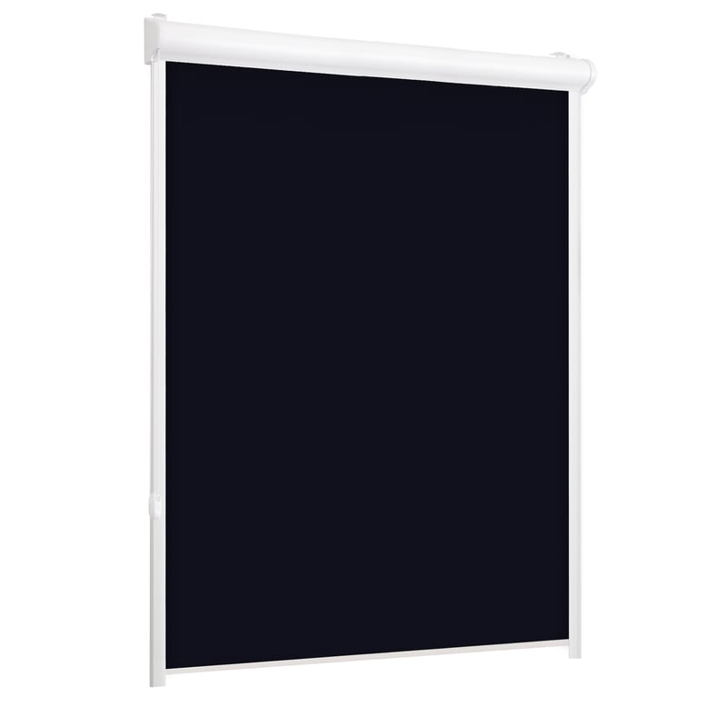 Roleta w kasecie zaciemniająca Silver czarna 121.5 x 150 cm lewa