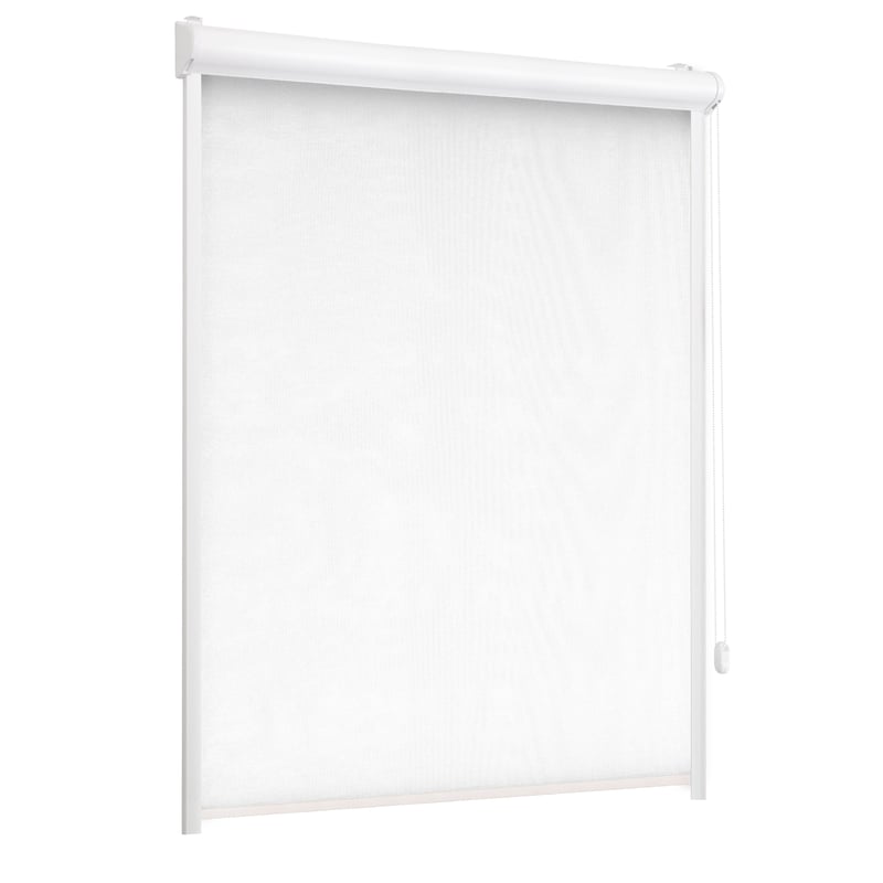 Roleta w kasecie zaciemniająca Silver biała 120 x 220 cm prawa