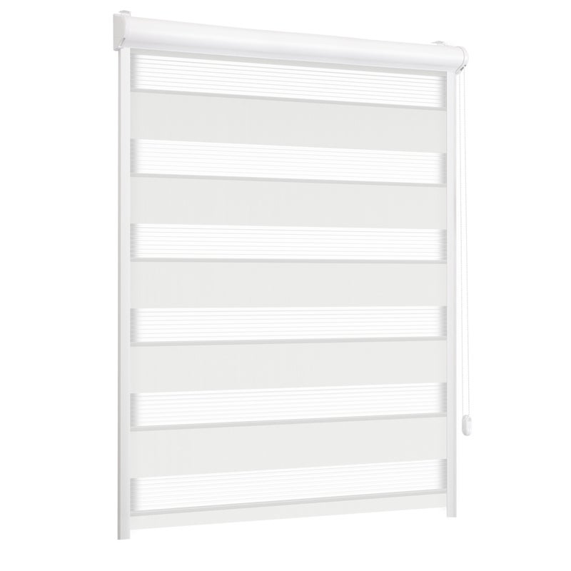 Roleta w kasecie dzień noc Classic biała 112.5 x 220 cm prawa