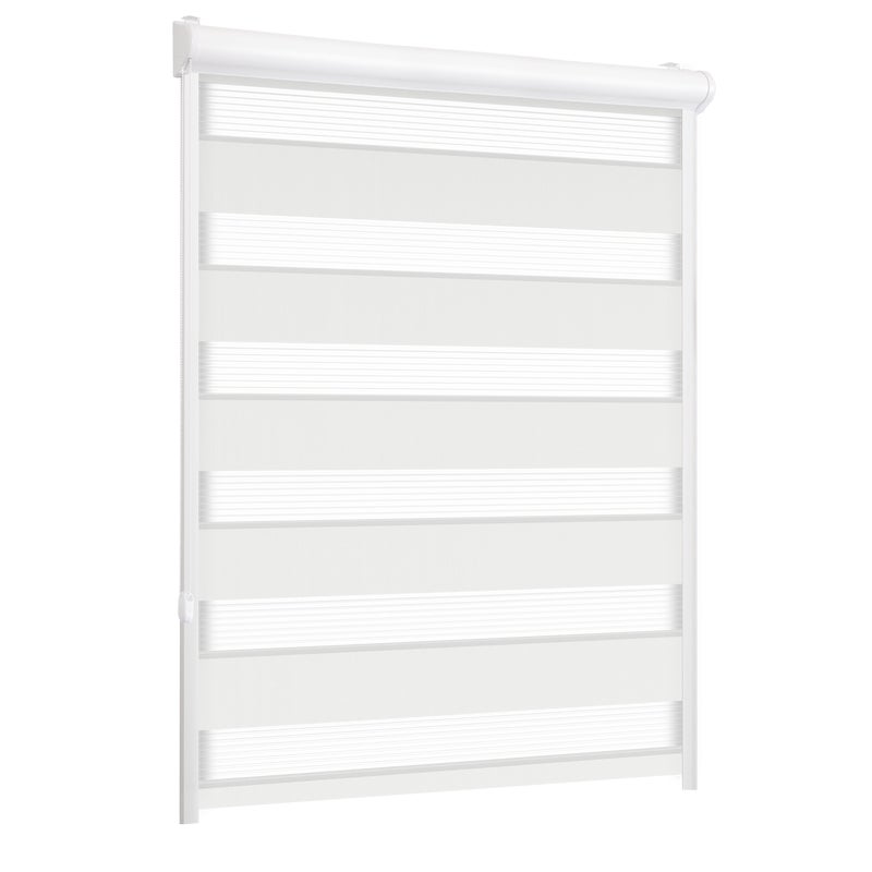 Roleta w kasecie dzień noc Classic biała 120 x 150 cm lewa