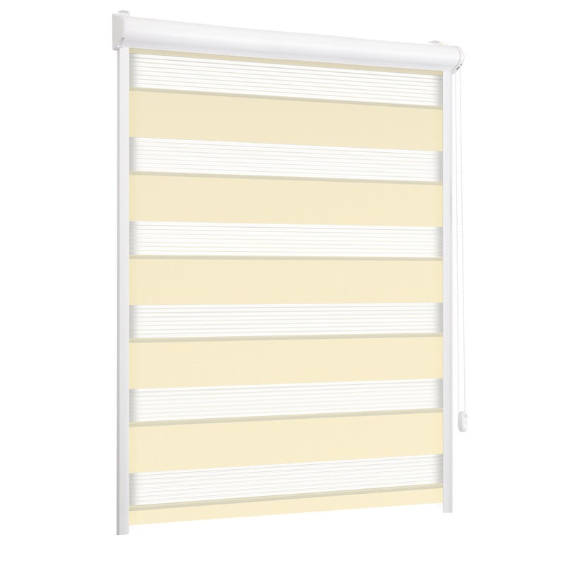Roleta w kasecie dzień noc Classic wanilia 123 x 220 cm prawa