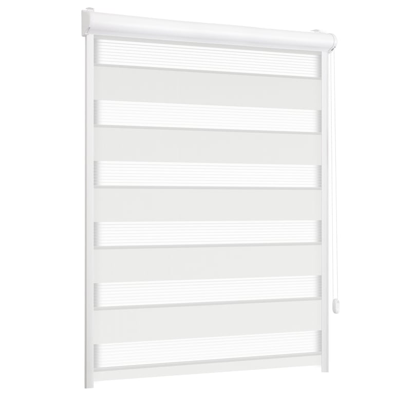 Roleta w kasecie dzień noc Classic biała 75 x 220 cm prawa