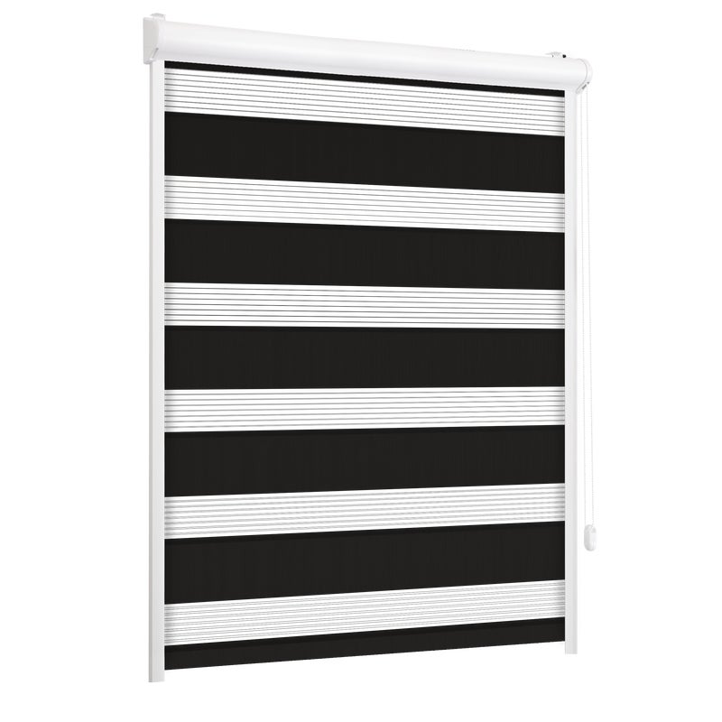 Roleta w kasecie dzień noc Classic czarna 82.5 x 150 cm prawa