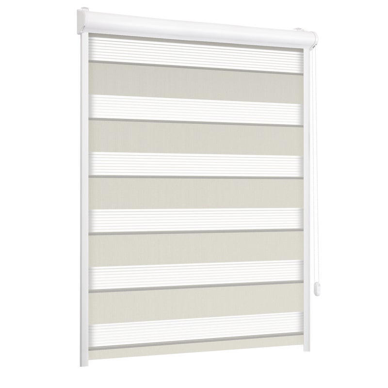 Roleta w kasecie dzień noc Classic lód 90 x 220 cm prawa