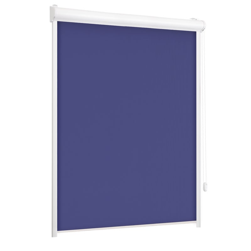 Roleta w kasecie zaciemniająca Silver granat 72 x 220 cm prawa