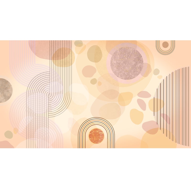 Mural Caramel modern kształty 500 x 280 cm delikatna struktura