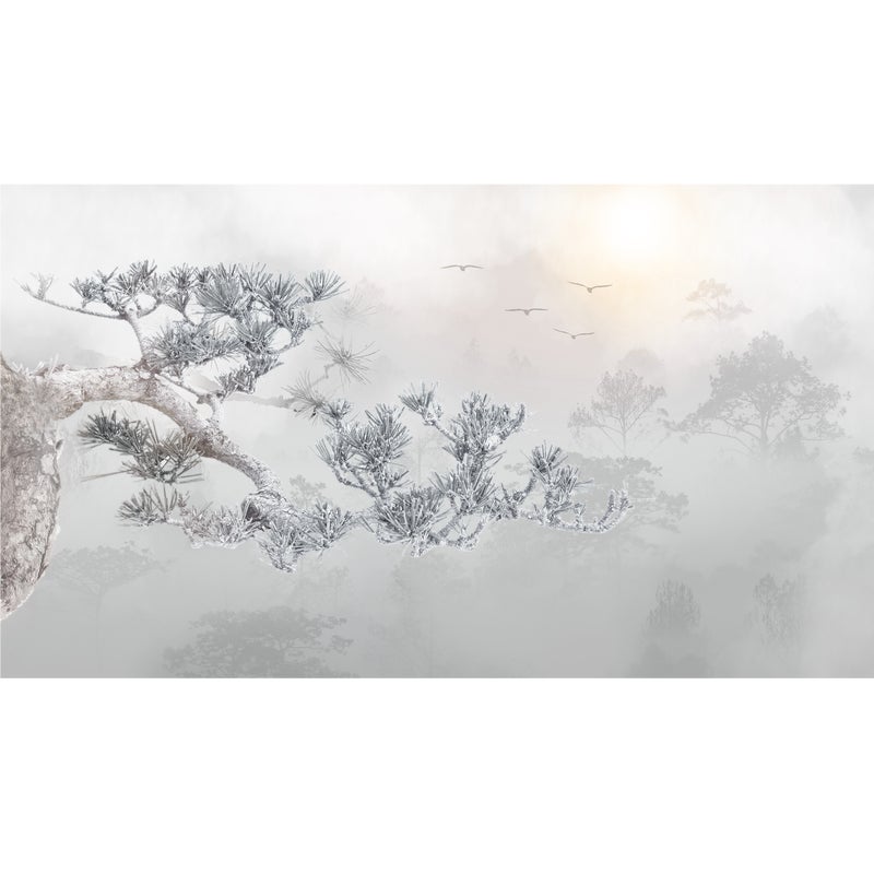 Mural Hida odlatujące ptaki 500 x 280 cm delikatna struktura