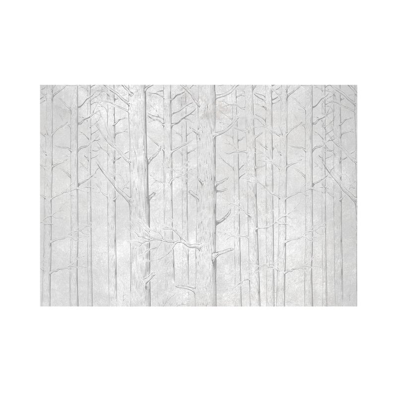 Mural Trees las w odcieniach szarości 400 x 280 cm delikatna struktura