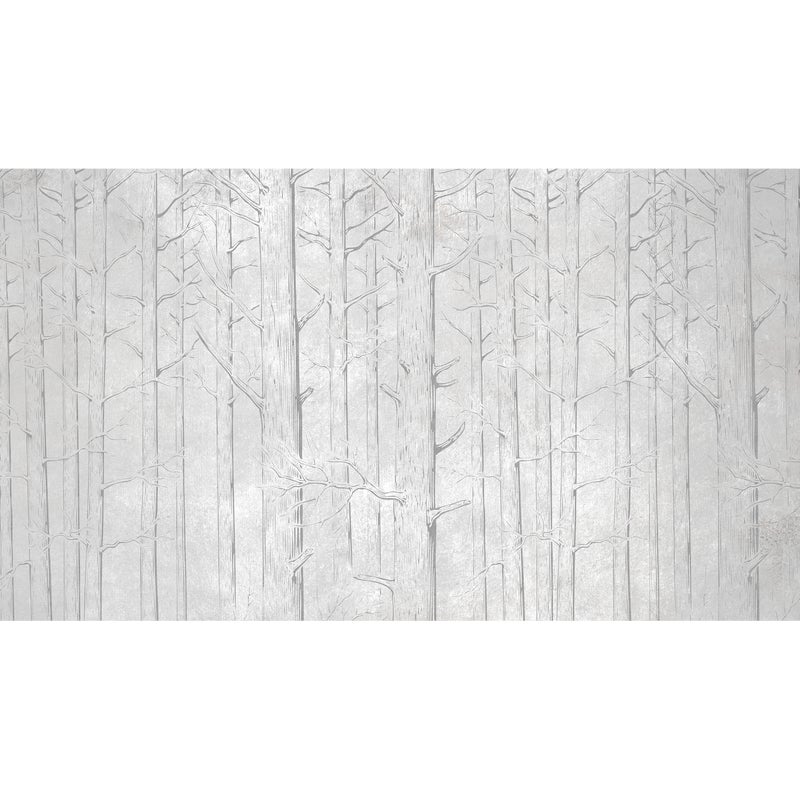 Mural Trees las w odcieniach szarości 500 x 280 cm delikatna struktura