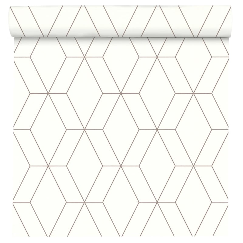 Tapeta Geometryczna 278613 biała papierowa