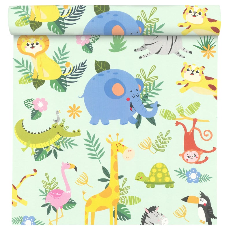 Tapeta dziecięca Zwierzęta 229714 multikolor papierowa