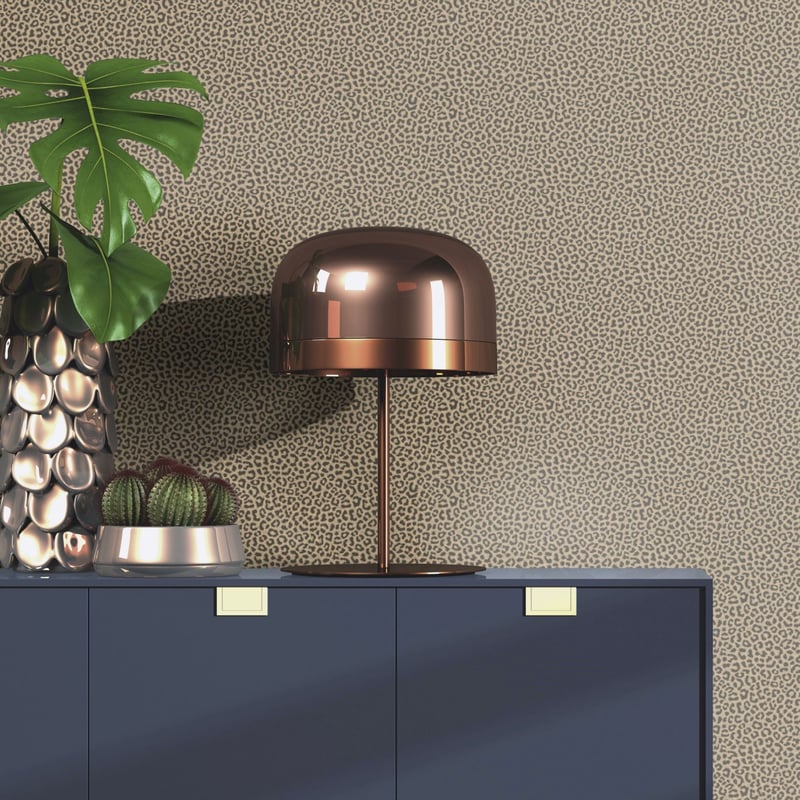 Tapeta Panterka w cętki 215618 brązowa papierowa