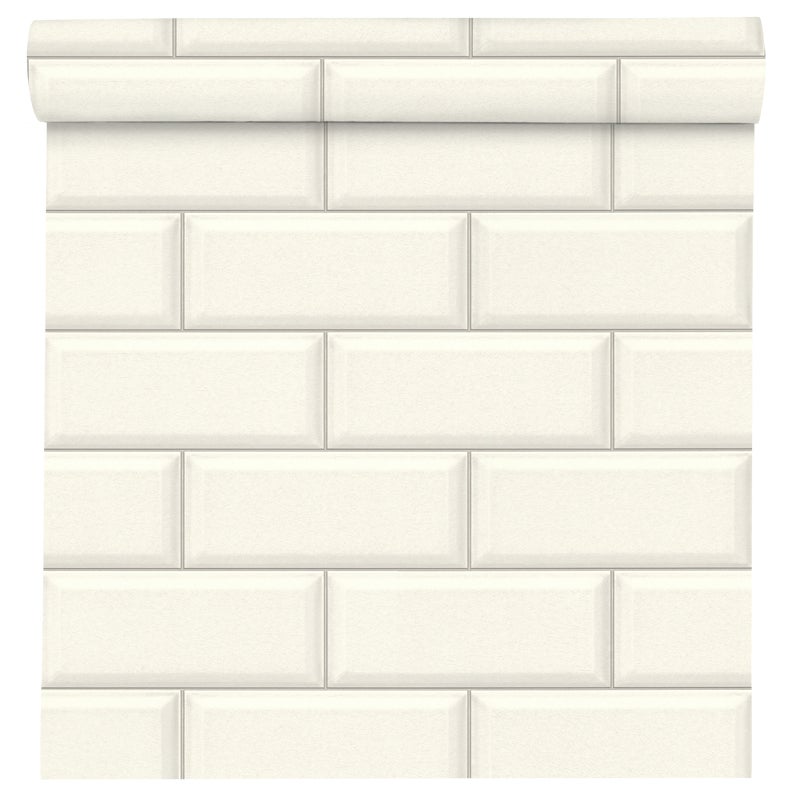 Tapeta Cegiełka Selection Vinyl 429978 biała winylowa na flizelinie