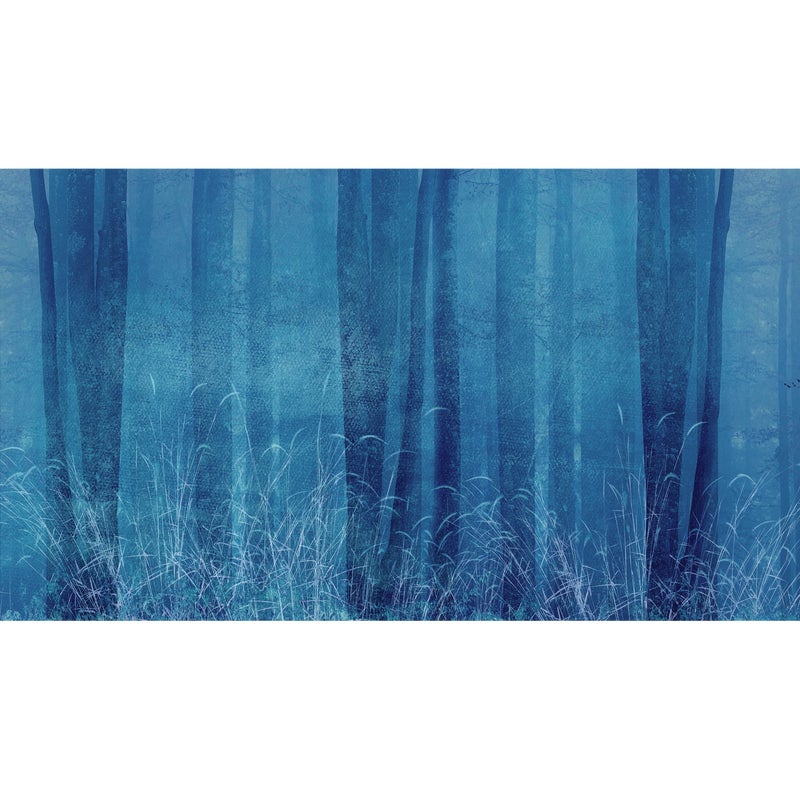 Mural Blue trawy niebieski 500 x 280 cm struktura płótna