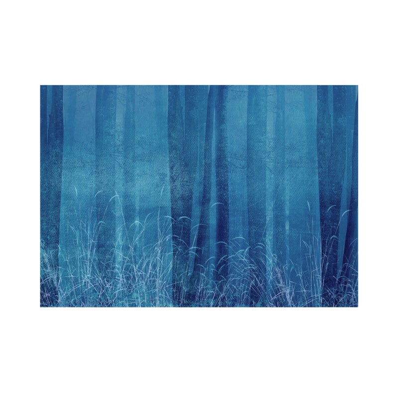 Mural Blue trawy niebieski 400 x 280 cm struktura płótna