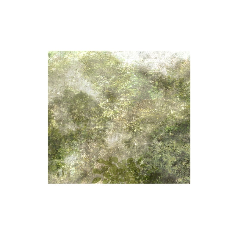 Mural Grove zieleń lasu 300 x 280 cm struktura płótna