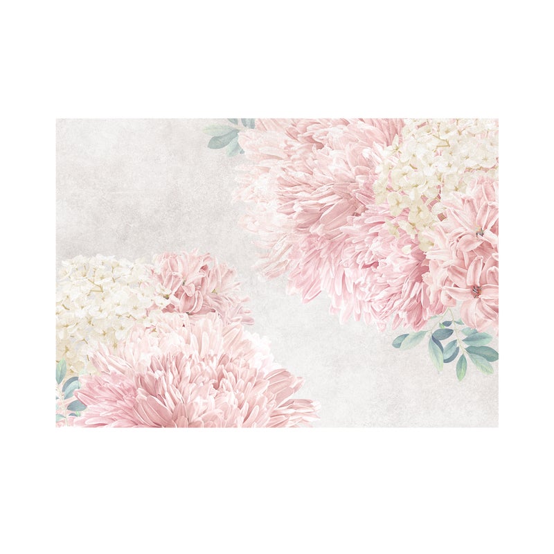 Mural Pink kwiaty pastele 400 x 280 cm struktura płótna