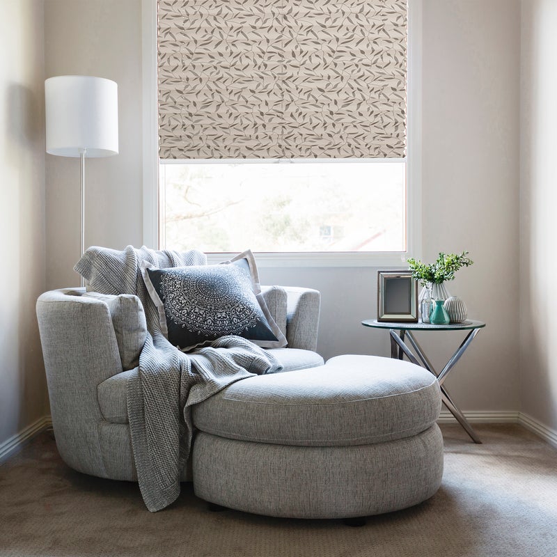 Roleta plisowana Liść Print z nadrukiem 44 x 220 cm beżowa