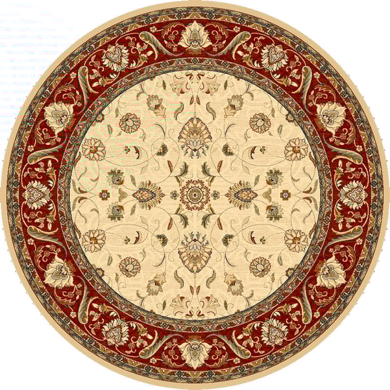 Dywan wełniany okrągły Omega Aries jasny rubin śr. 200 cm