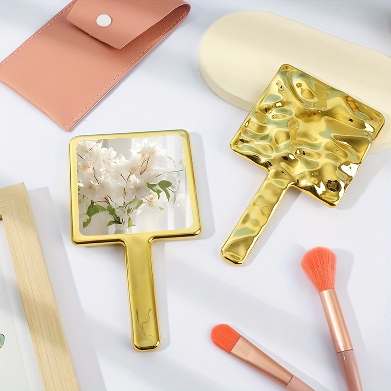 TEMU Luksusowy elektroplastyczny wodny falochod retro lusterko 6.5*3.74 cala Duży rozmiar Wesele Sezon Wesele Ręcznie robione prezent Dzień Prezent