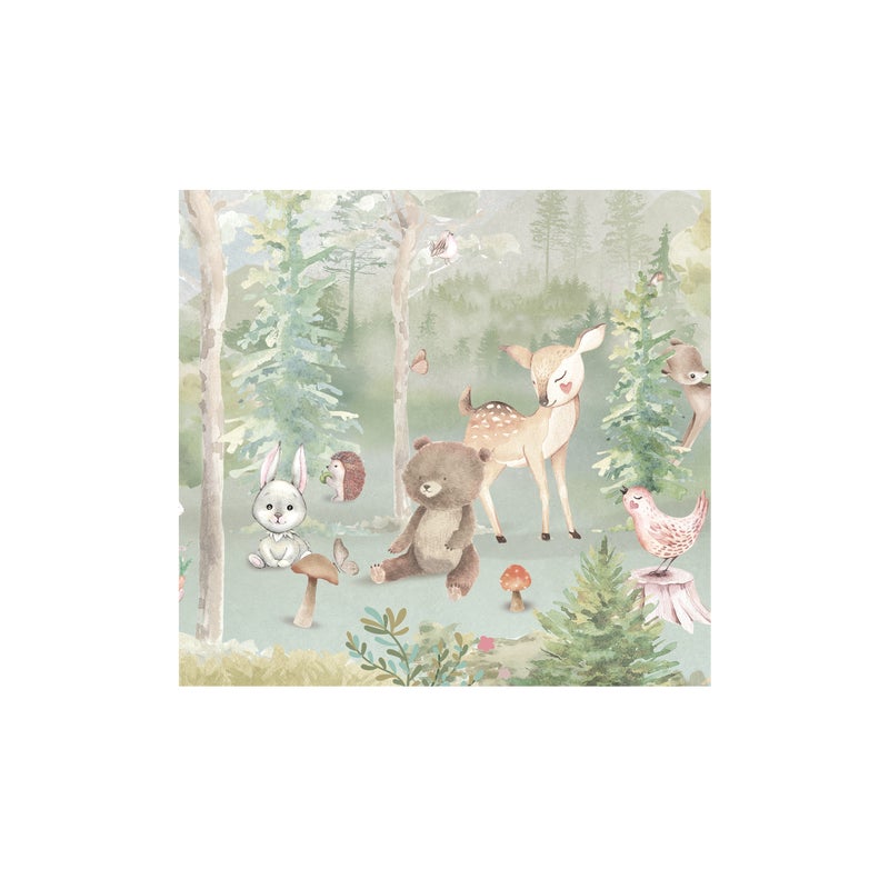 Mural dziecięcy Bambi leśna polana 300 x 280 cm struktura Art