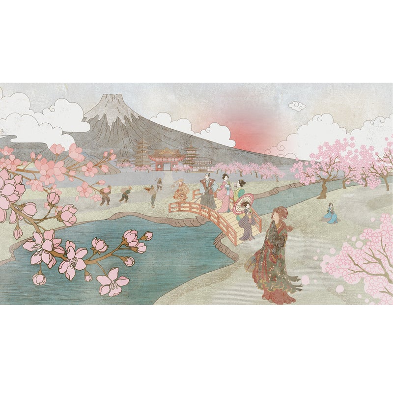 Mural Fuji japoński pejzaż 500 x 280 cm struktura Art