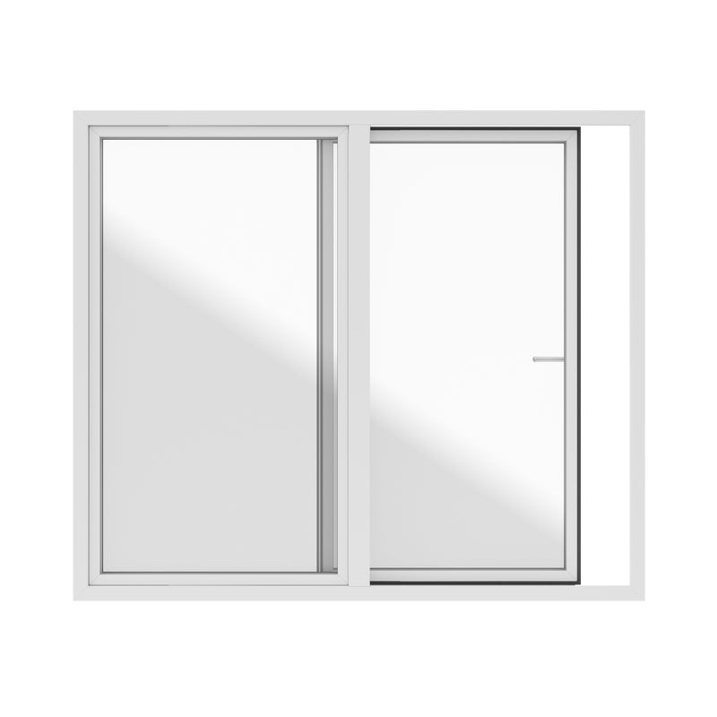 Okno PCV 2-szybowe tarasowe PSK+FIX białe 2700x2300 mm przesuwne w prawo