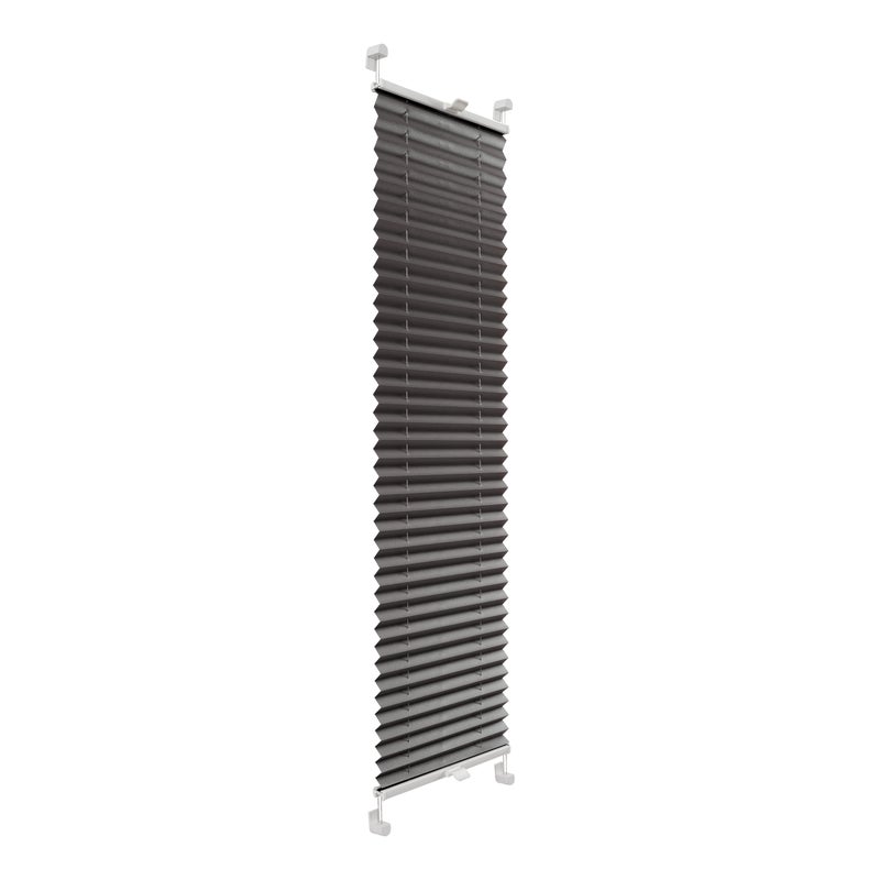 Roleta plisowana Metallic Stalowy 74 x 220 cm z połyskiem