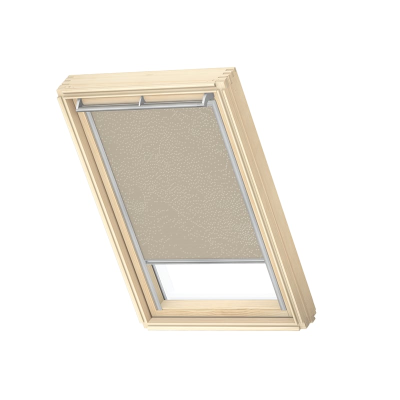 Roleta zaciemniająca do okna dachowego 78x118 cm beżowa z aluminiową ramą Velux