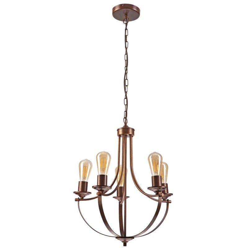 Lampa wisząca Gina brązowa 5 x E27 Lamkur