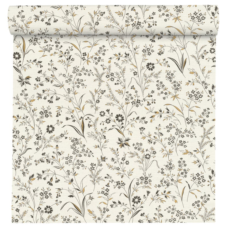 Tapeta Natura Selection Vinyl 869408 biało-czarna winylowa na flizelinie