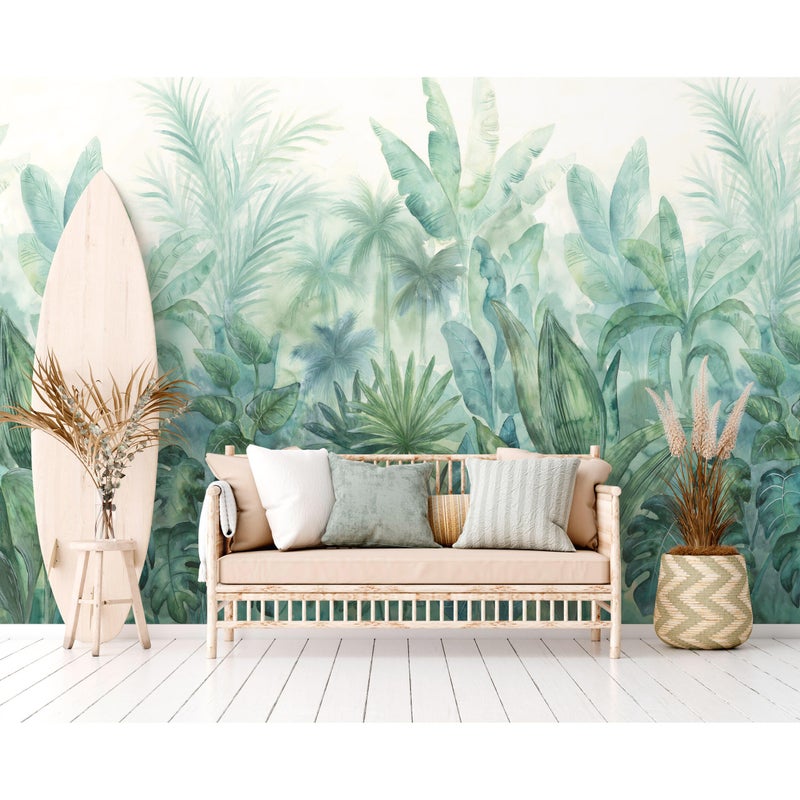 Tapeta panoramiczna The Wall Jungle zielona 265 x 280 cm