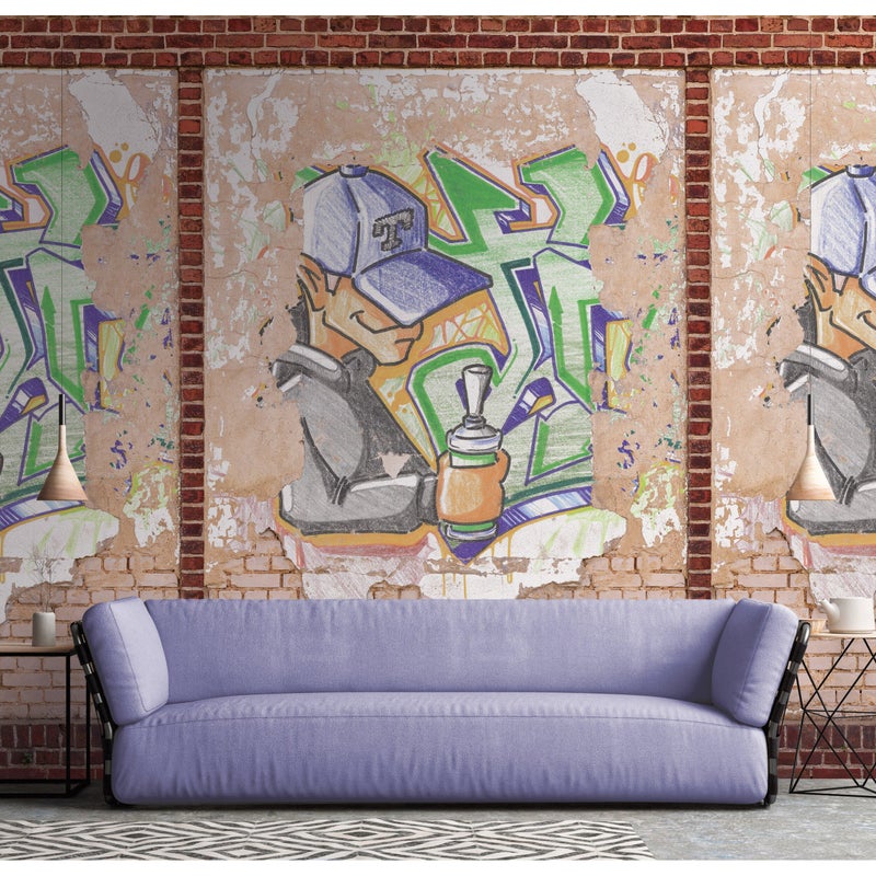 Tapeta panoramiczna The Wall Graffiti 159 x 280 cm