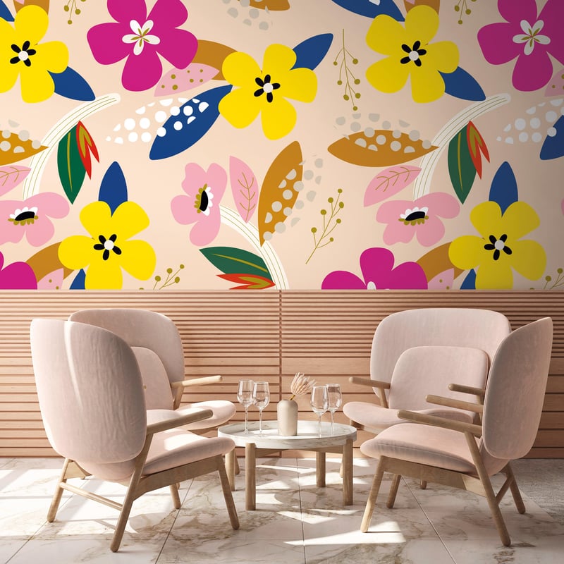 Tapeta panoramiczna dziecięca The Wall Kwiaty multikor 159 x 280 cm
