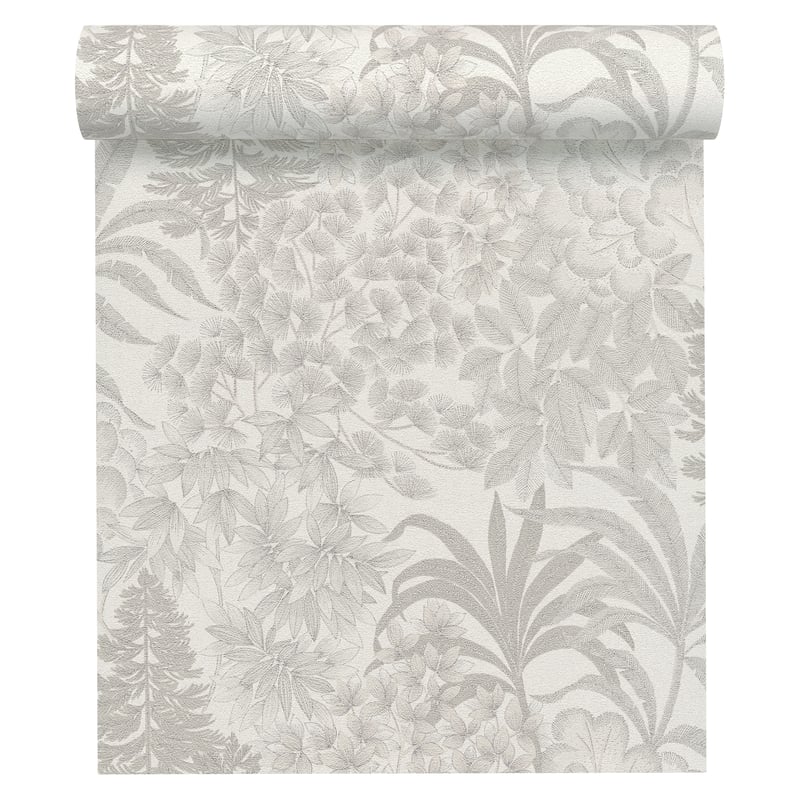 Tapeta Liście Metropolitan Stories 391282 szara winylowa na flizelinie