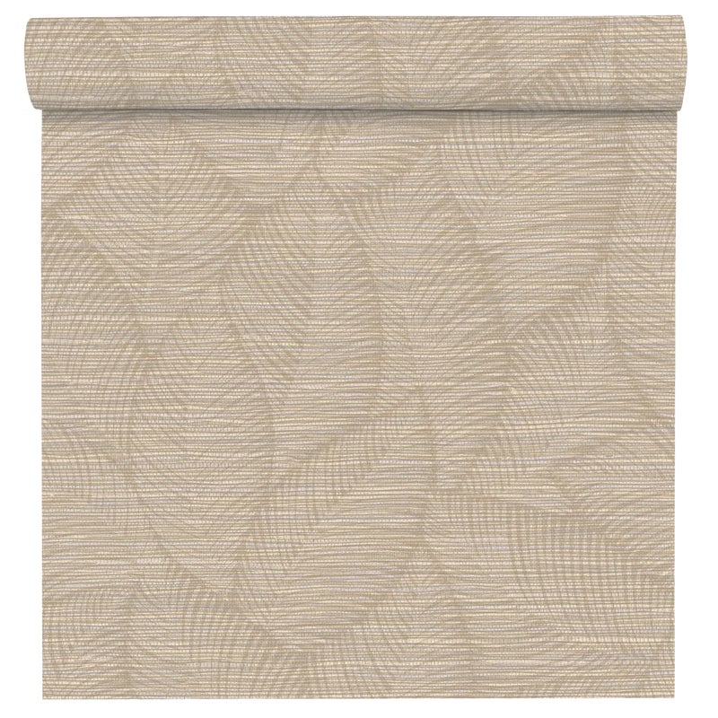 Tapeta liście jasnobrązowa winylowa na flizelinie