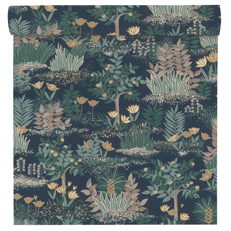 Tapeta tropikalna granatowa winylowa na flizelinie