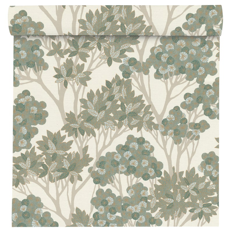 Tapeta Drzewa Selection Vinyl 580006 zielona winylowa na flizelinie