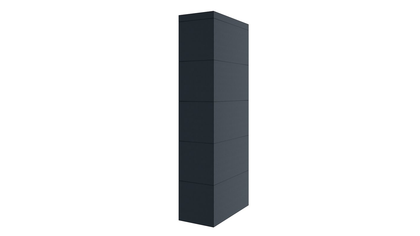 Daszek murkowy 60x30x5 cm blaszany srebrny Polies