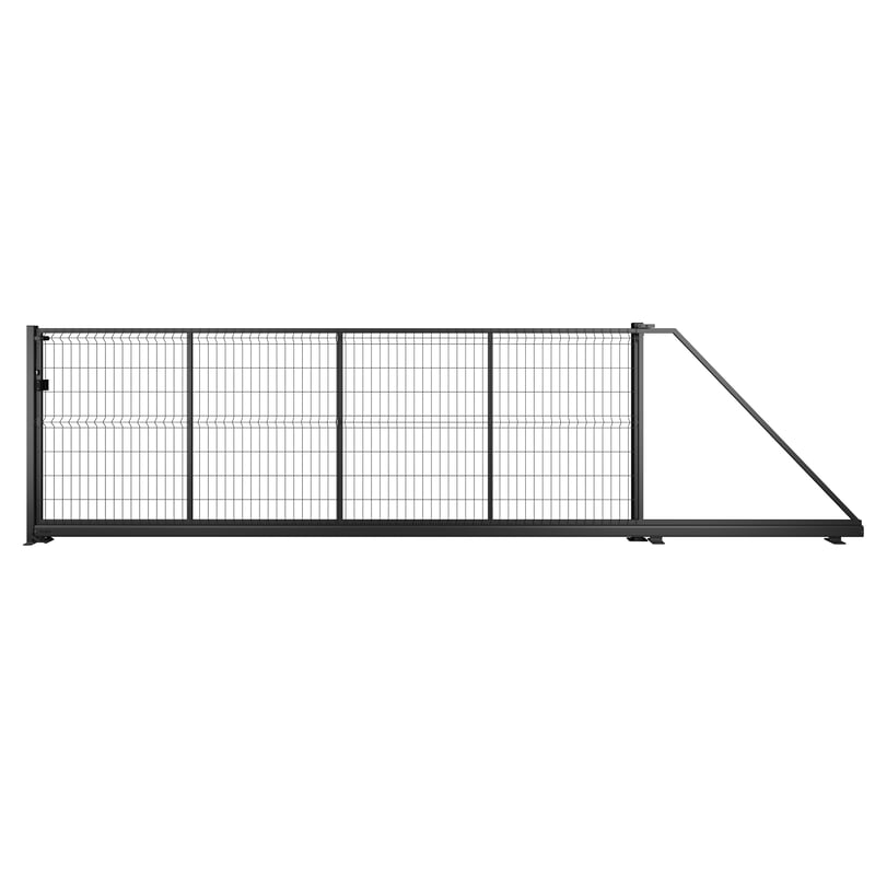 Naterial Brama przesuwna Modus 5x1.7 m prawa czarna