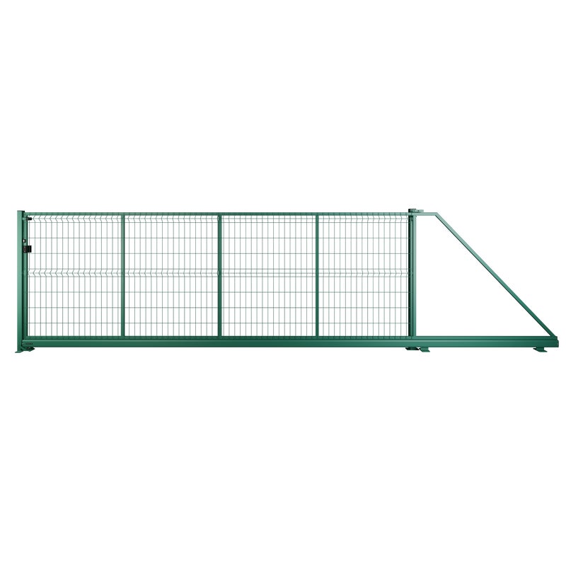 Naterial Brama przesuwna Modus 5x1.7 m prawa zielona