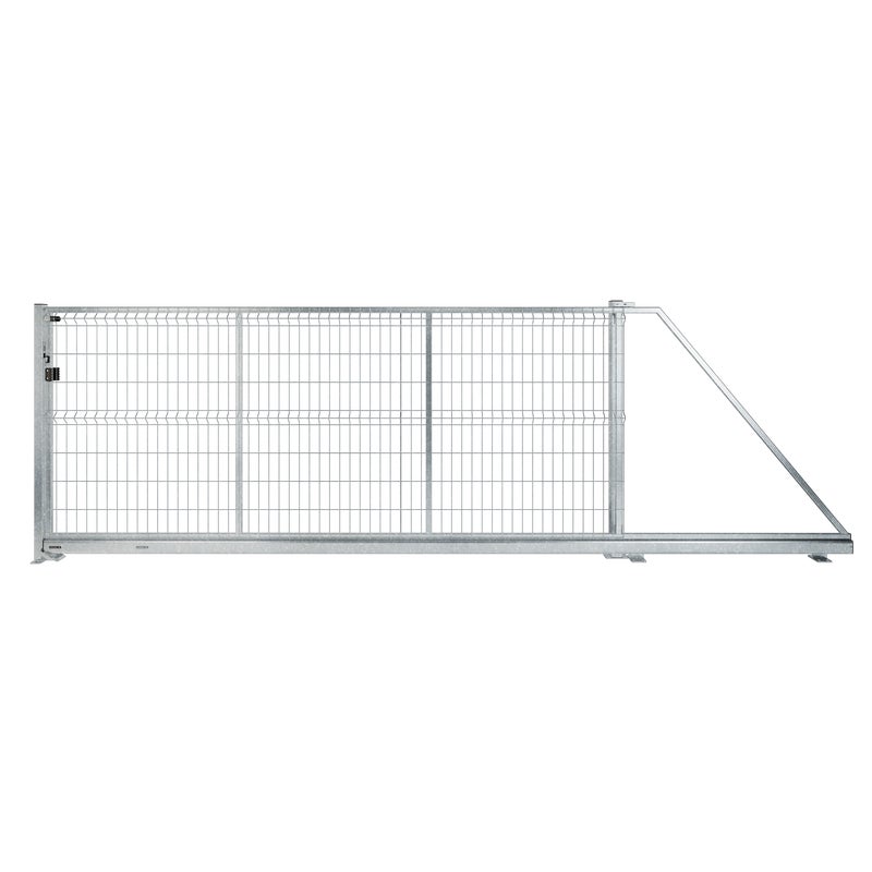 Naterial Brama przesuwna Modus 4x1.7 m prawa srebrna