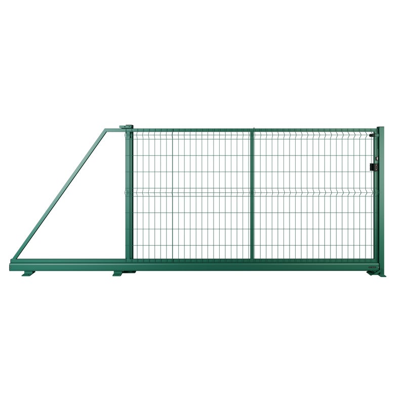 Naterial Brama przesuwna Modus 3x1.7 m lewa zielona