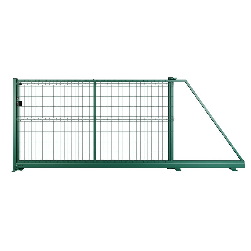 Naterial Brama przesuwna Modus 3x1.7 m prawa zielona