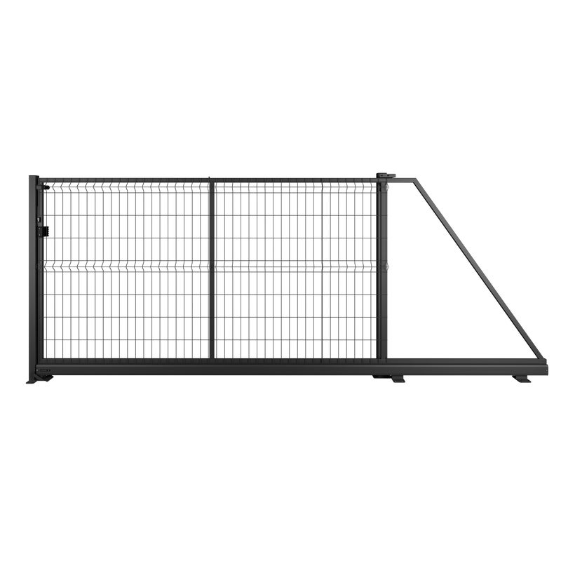 Naterial Brama przesuwna Modus 3x1.7 m prawa czarna