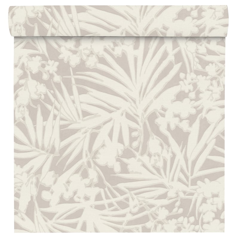 Tapeta Liście Paraiso 330304 szara winylowa na flizelinie